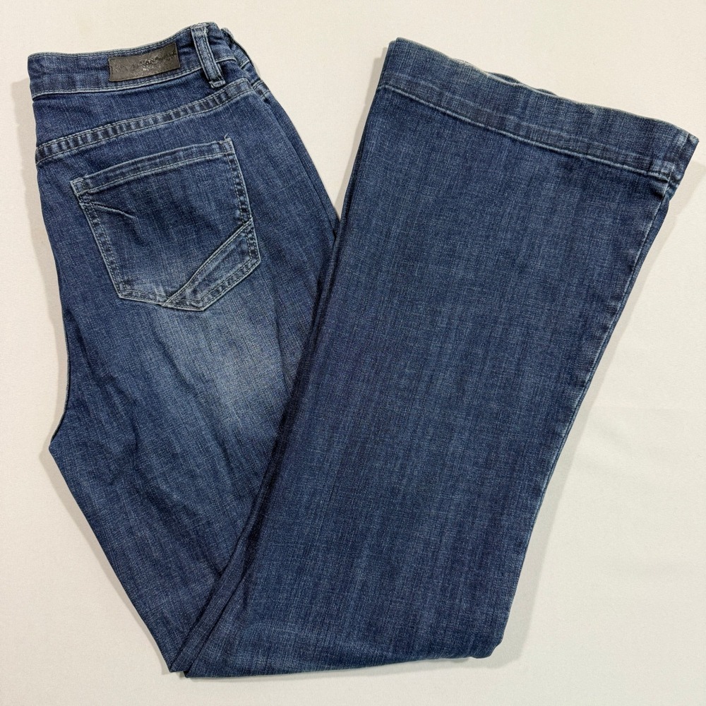 Rock & Roll Denim Jeans Women's 30x34 High Rise Flare Button Fly Western Cowgirl